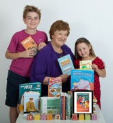 Some of Hazel's books and readers - photo by Mary Broome