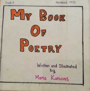 Childhood poetry book of Maria Katsonis