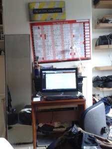 Sarah L. Dixon, The Quiet Compere's workspace