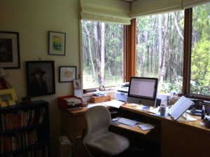 Writer Wendy Orr's desk and computer