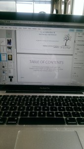 Jacinta V. White's computer showing work on Snapdragon Journal