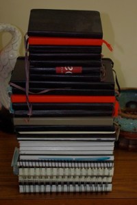 Stack of Yvette's journals