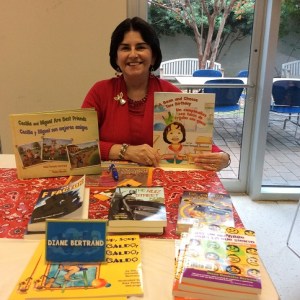 Diane Gonzales Bertrand with books